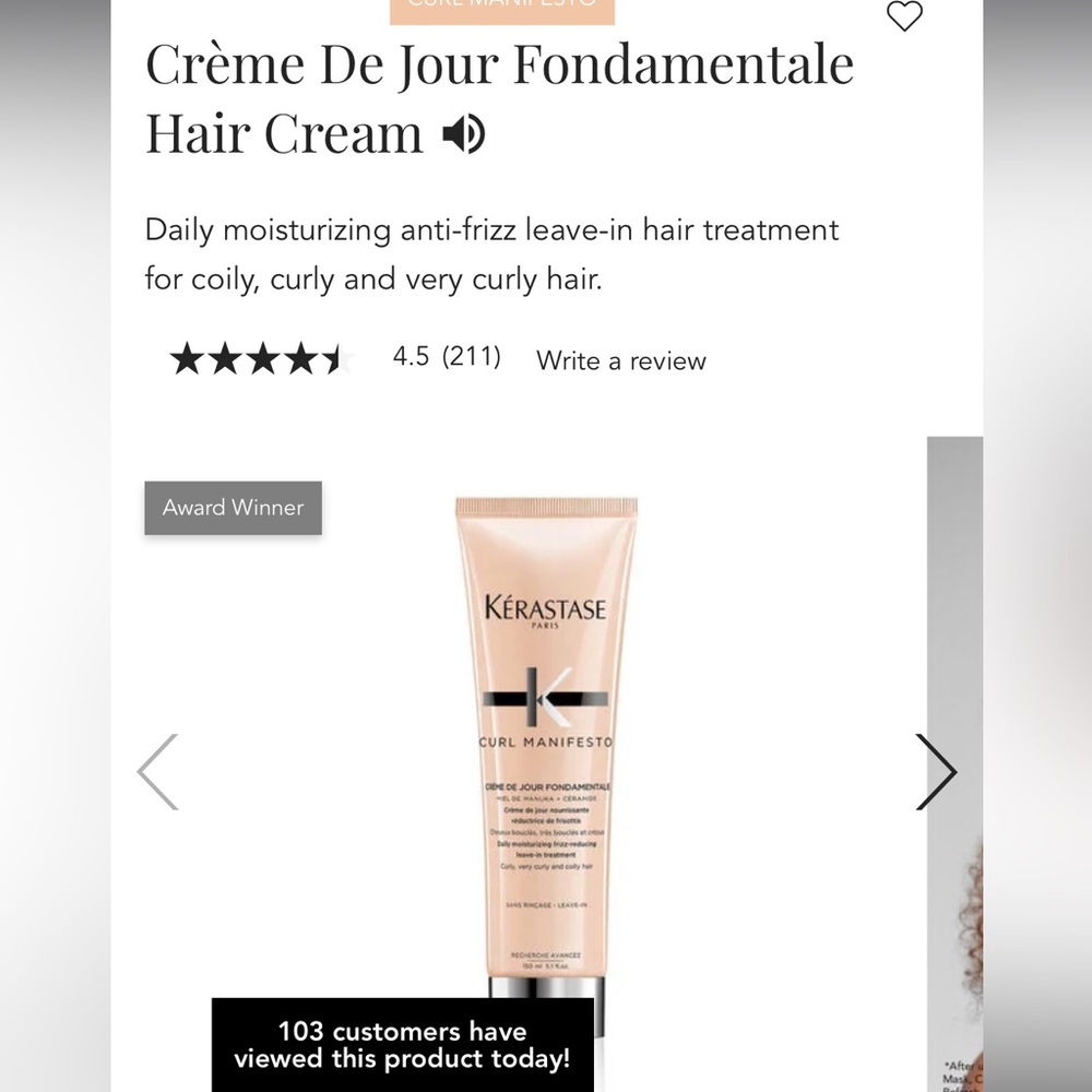 Crème De Jour Fondamentale Hair Cream